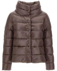 Herno - Jassen ,Bruin ,Leer Jassen Bruin - Lyst