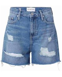 Calvin Klein Denim Shorts - - Dames - Blauw