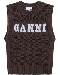 Ganni - V-neck knitwear - Lyst