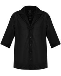 Balmain - Overhemden ,Zwart ,Katoen Katoenen T-Shirt Met Korte Mouwen - Lyst