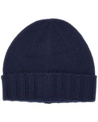 Gran Sasso - Accessoires ,Blauw ,Kasjmier Kasjmieren Muts - Lyst