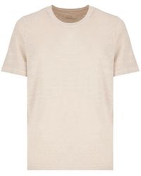 120% Lino - S t-shirt mit rundhalsausschnitt für männer - Lyst