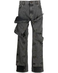 Y. Project - Jeans vintage neri con chiusura a scatto - Lyst