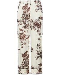 Liu Jo - Broeken ,Wit ,Viscose Satin Broeken - Lyst