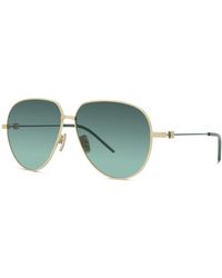 Givenchy - Accessoires ,Geel ,Gouden Metalen Druppel Zonnebril Blauwe Lenzen - Lyst
