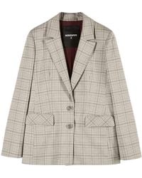 Patrizia Pepe - Fluid Blazer Mit Karomuster - Lyst