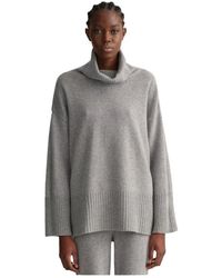GANT - Langer Rollkragenpullover aus Wolle und Kaschmir - Lyst