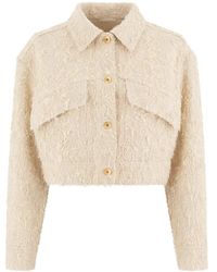 Brunello Cucinelli - Fuzzy Dyed Denim Outerwear Jacket - Lyst