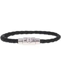 Ferragamo - Hommes Bracelet Tressé (20Cm) Noir - Lyst