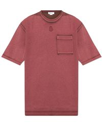 McQueen - T-shirt mit tasche - Lyst