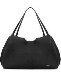 Kazar - Schwarze Handtasche Aus Echtem Leder Mit Lockerer Passform - Lyst