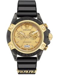 Versace - Icon active chronograph diamant uhr - Lyst