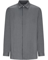 Lardini - Overhemden ,Grijs ,Linnen Camicia Ricerca - Lyst