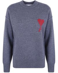 Ami Paris - Round-Neck Strickwaren - Lyst