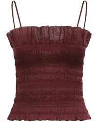 ANDAMANE - Tops ,Rood ,Katoen Suri Smocked Tube Top - Lyst