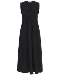 Part Two - Kleedjes ,Zwart ,Katoen Maryanne Maxi-Jurk Met Kant - Lyst