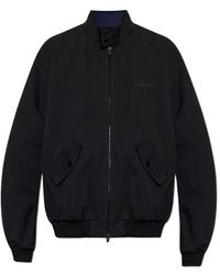 Balenciaga - Jassen ,Zwart ,Katoen Jas Met Logo - Lyst