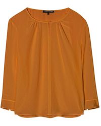 Luisa Cerano - Overhemden ,Bruin ,Elegante Blouse Met Unieke Stijl - Lyst
