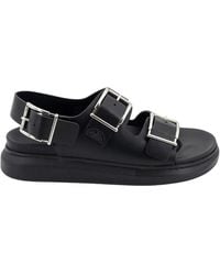 McQueen - Sleek Double Buckle Sandals For - Lyst