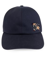 Burberry - Accessoires ,Blauw ,Katoen Baseball Cap - Lyst