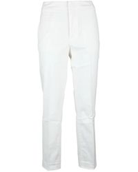 Dondup - Broeken ,Wit ,Katoen Katoenmix Ariel Broek - Lyst