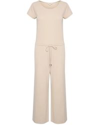 Part Two - Jumpsuits & Playsuits ,Polyester Moonbeam Jumpsuit Met Korte Mouwen - Lyst
