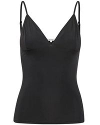 Gestuz - Tops ,Zwart ,Nylon Zwarte Cami Gz Top Met Verstelbare Bandjes - Lyst