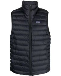 Patagonia - Jassen ,Zwart ,Nylon Zwarte Gewatteerde Mouwloze Sweater Vest - Lyst
