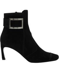 Roger Vivier - Zwarte Hoge Hak Laarzen Trompette - Lyst