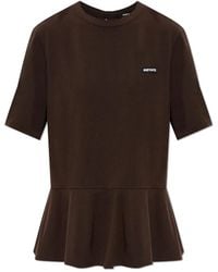ROTATE BIRGER CHRISTENSEN - Peplum T-Shirt - Lyst