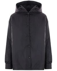 Aspesi - Jassen ,Zwart ,Nylon Korte Jas - Lyst