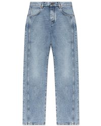 Balmain - Jeans ,Blauw ,Katoen Straight-Leg Jeans - Lyst