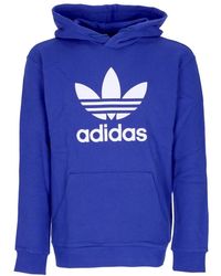 adidas - Fitness ,Blauw ,Katoen Lichtgewicht Hoodie Met Logo - Lyst
