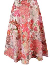 Marni - Stilvolle röcke,blumiges requiem rosa baumwollrock - Lyst