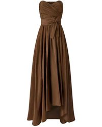Pinko - Kleedjes ,Bruin ,Taffeta Jurk Voor Speciale Gelegenheden Met Sweetheart Halslijn - Lyst