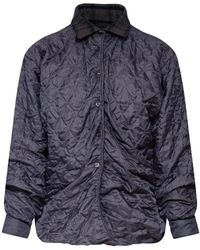 Maison Margiela - Jassen ,Grijs ,Katoen Gewatteerd Overhemd-Jacket - Lyst