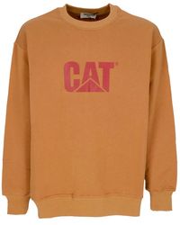 Caterpillar - Hoodies & Sweatvesten ,Bruin ,Katoen Big Logo Crewneck Sweatshirt - Lyst