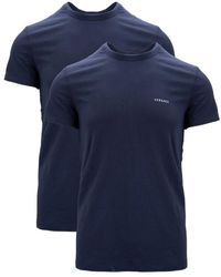 Versace - Tops ,Blauw ,Katoen Tank Top Set - Lyst