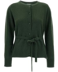 P.A.R.O.S.H. - P.A.R.O..H. ,Truien & Vesten ,Groen ,Wol Crewneck Vest - Lyst