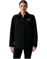 Columbia - Fitness ,Zwart ,Polyester Panorama Sherpa Fleece Shirt Jacket - Lyst