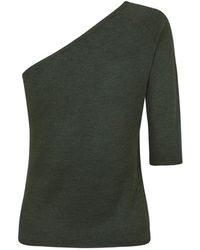 Cortana - Seiden jade asymmetrisches top - Lyst