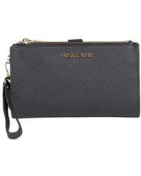 Michael Kors - Tassen ,Zwart ,Leer Jet Set Travel Large Double Zip Wristlet - Lyst