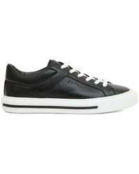 Hogan - Schoenen ,Zwart ,Zwarte Leren Sneakers - Lyst