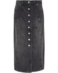 Isabel Marant - Denimrock vandy mit taschen isabel marant étoile - Lyst