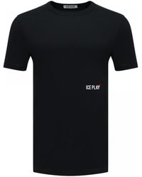 Ice Play - Tops ,Zwart ,Katoen T-Shirt Van Katoen - Lyst