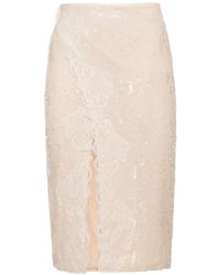 Miss Bikini - Rokken ,Pailletten Sequin Midi Rok - Lyst