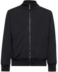 Palm Angels - Zwarte Zip Sweater Met Gebogen Logo - Lyst