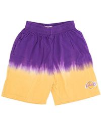 Mitchell & Ness - Fitness ,Veelkleurig ,Katoen Nba Tie Dye Lakers Shorts - Lyst