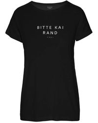 Bitte Kai Rand - Tops ,Zwart ,Katoen Zwart Logo Pima Katoen T-Shirt - Lyst