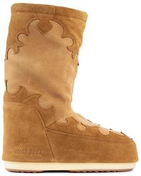 Moon Boot - Suede low filzstiefel - Lyst